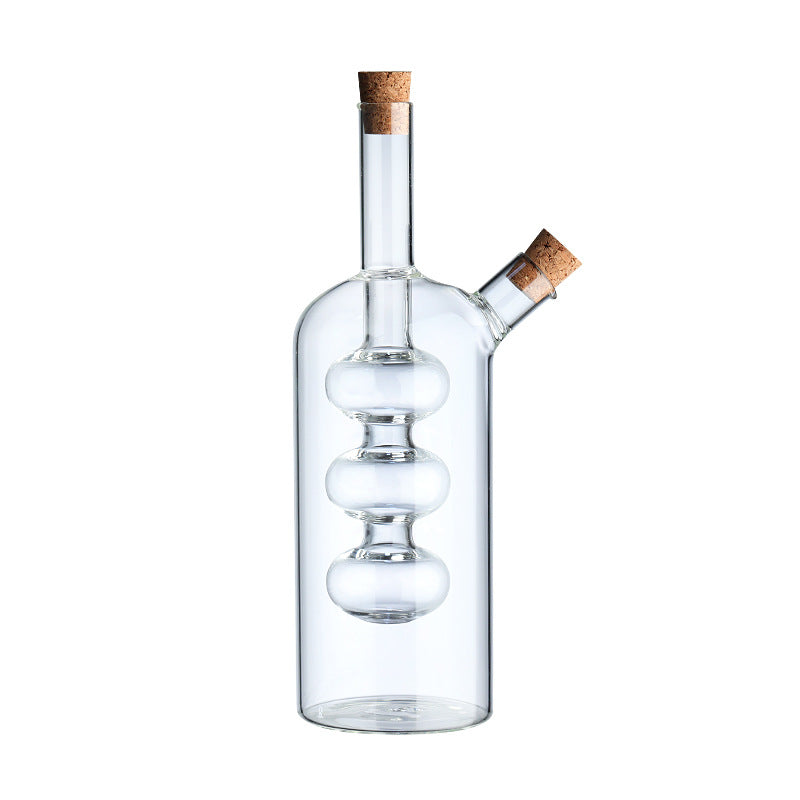 Heat-resistant Glass Soy Sauce And Vinegar Bottle, Dual-use Sealed Oil Bottle