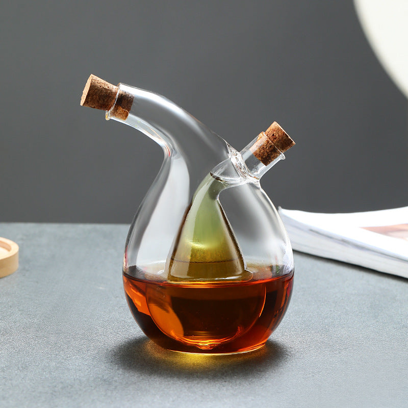 Heat-resistant Glass Soy Sauce And Vinegar Bottle, Dual-use Sealed Oil Bottle