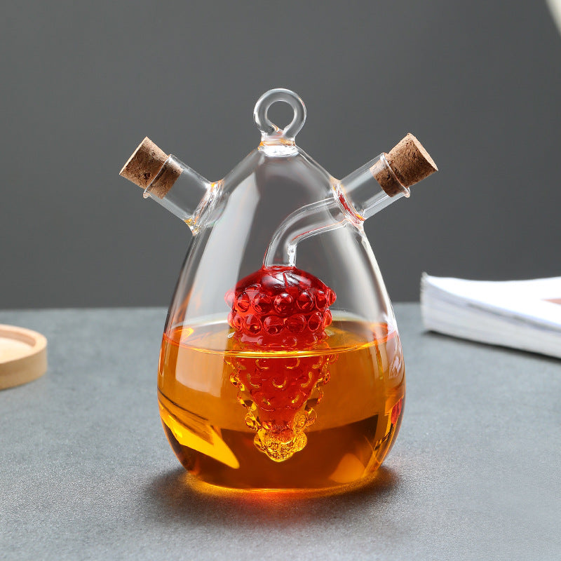 Heat-resistant Glass Soy Sauce And Vinegar Bottle, Dual-use Sealed Oil Bottle