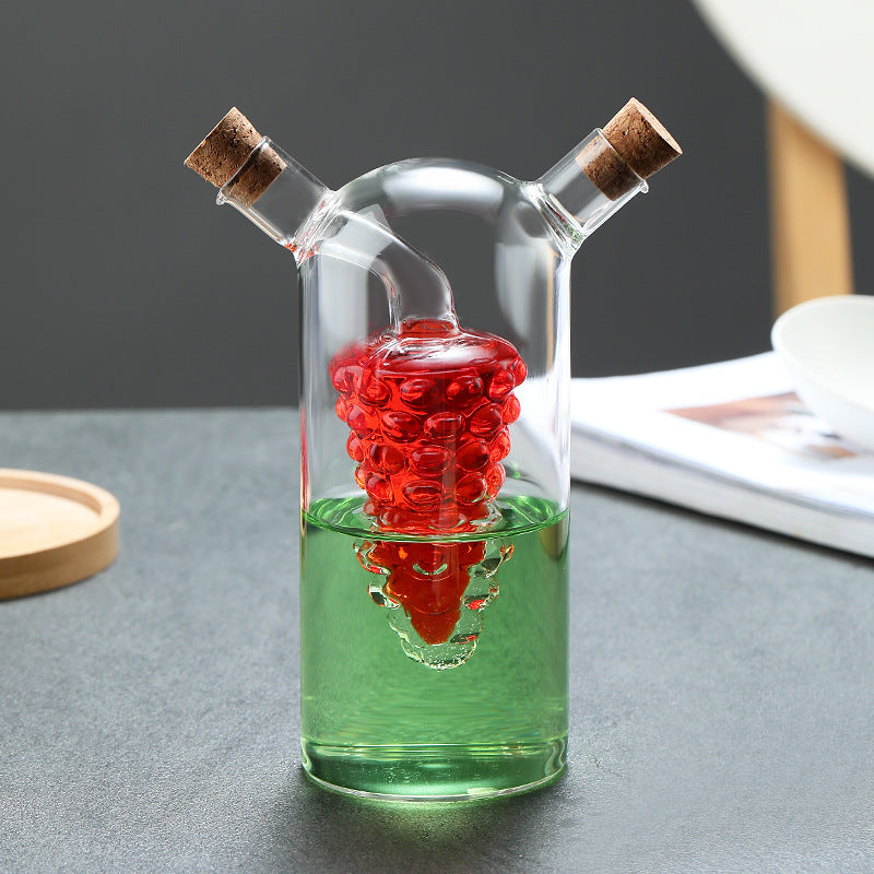 Heat-resistant Glass Soy Sauce And Vinegar Bottle, Dual-use Sealed Oil Bottle