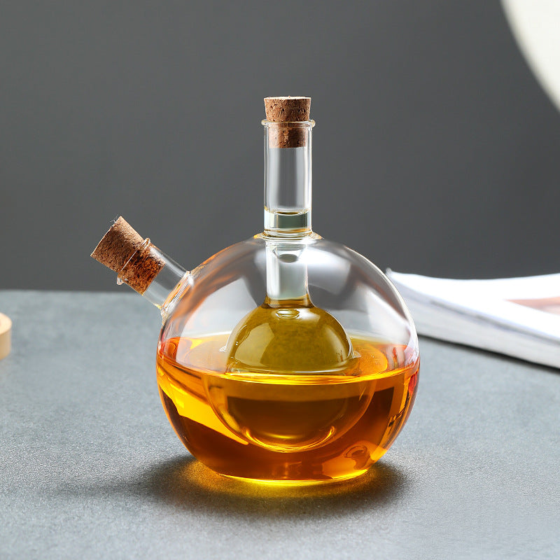 Heat-resistant Glass Soy Sauce And Vinegar Bottle, Dual-use Sealed Oil Bottle